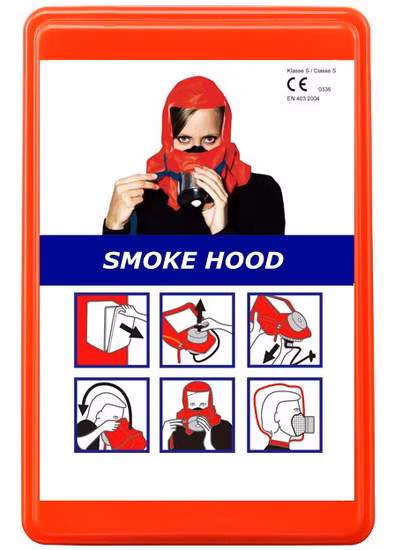 EPI - Máscara de Emergência para Saída de Incêndio - Equipamento de Proteção Individual para Saída de Incêndio