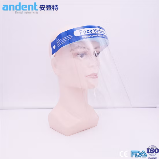 Protetor facial de plástico transparente para animais de estimação de material dentário